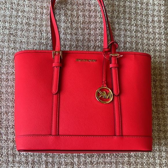 Michael Kors Jet Set Travel Sm Leather Top Zip Shl - Picture 15 of 16